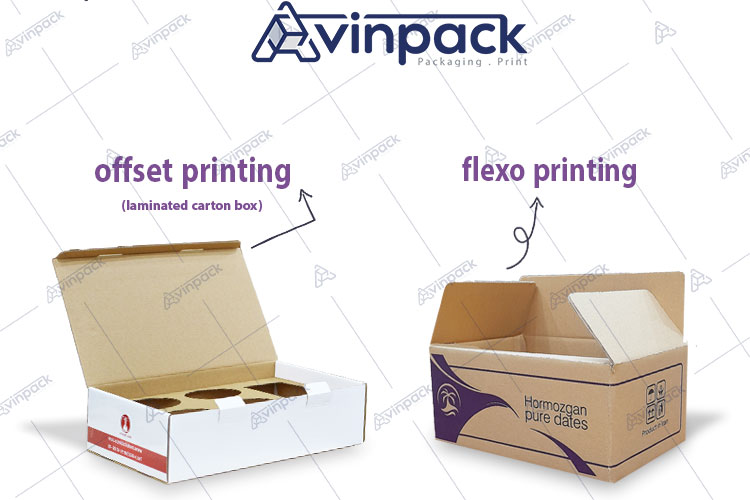 comparison of Offset and Flexo printing in boxes